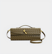 Geweven leren crossbody tas dames, luxe schoudertas | Bella Fiora