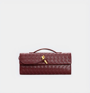 Geweven leren crossbody tas dames, luxe schoudertas | Bella Fiora