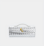 Geweven leren crossbody tas dames, luxe schoudertas | Bella Fiora