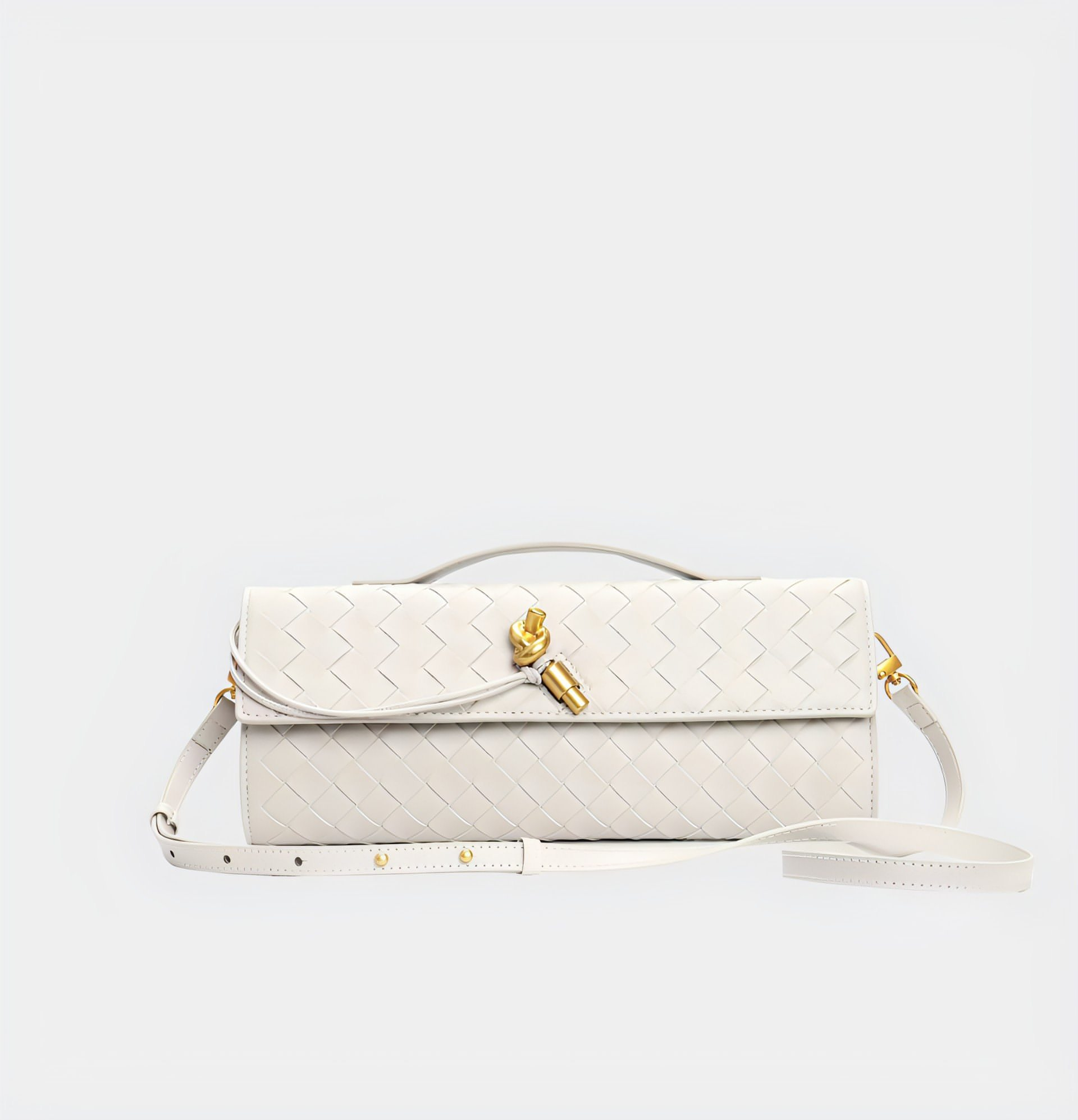 Geweven leren crossbody tas dames, luxe schoudertas | Bella Fiora
