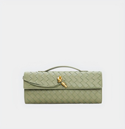 Geweven leren crossbody tas dames, luxe schoudertas | Bella Fiora