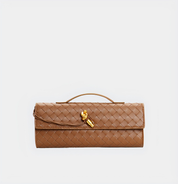 Geweven leren crossbody tas dames, luxe schoudertas | Bella Fiora