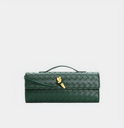 Geweven leren crossbody tas dames, luxe schoudertas | Bella Fiora