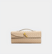 Geweven leren crossbody tas dames, luxe schoudertas | Bella Fiora
