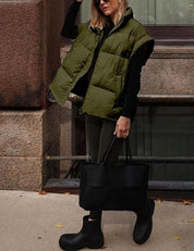 Allegra Dames Puffer Bodywarmer – Lichtgewicht Gewatteerd Vest met Stijlvol Silhouet