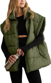 Allegra Dames Puffer Bodywarmer – Lichtgewicht Gewatteerd Vest met Stijlvol Silhouet