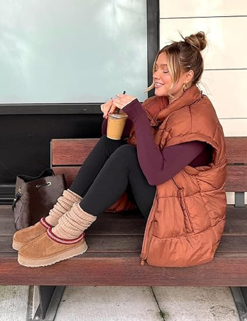 Allegra Dames Puffer Bodywarmer – Lichtgewicht Gewatteerd Vest met Stijlvol Silhouet