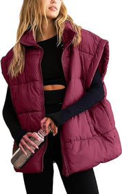 Allegra Dames Puffer Bodywarmer – Lichtgewicht Gewatteerd Vest met Stijlvol Silhouet