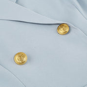 Gianna Blazer mini jurk dames – korte blazerjurk met ceintuur en gouden knopen