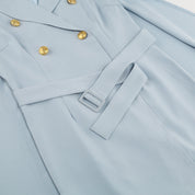 Gianna Blazer mini jurk dames – korte blazerjurk met ceintuur en gouden knopen