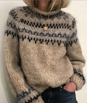 Annelies Coltrui | Warme IJslandse Damestrui van Authentieke Wol met Scandinavisch Patroon