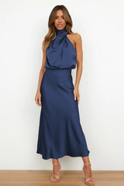 Lunaria Bellucci | Luxe Off-Shoulder Cocktailjurk van Satijn