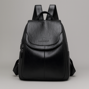 Lucia Leren dames rugzak – stijlvolle anti-diefstal rugtas met luxe reliëfafwerking