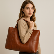 Giulia Ravelli | Luxe Bruine Leren Dames Tas