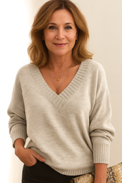 MAE Original | Luxe Kasjmier Dames Pullover met V-hals