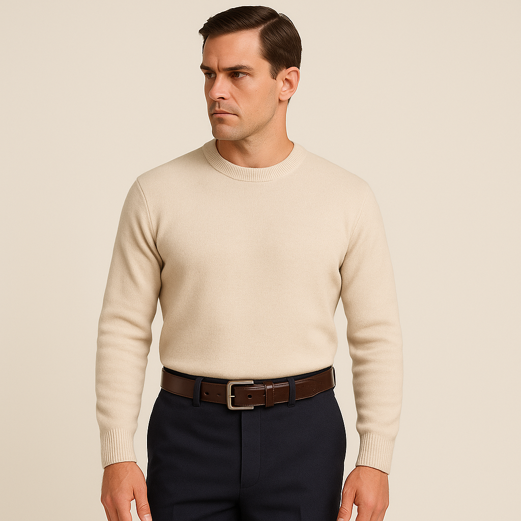 Marco Bellini | Heren riem van echt rundleer met pin-gesp