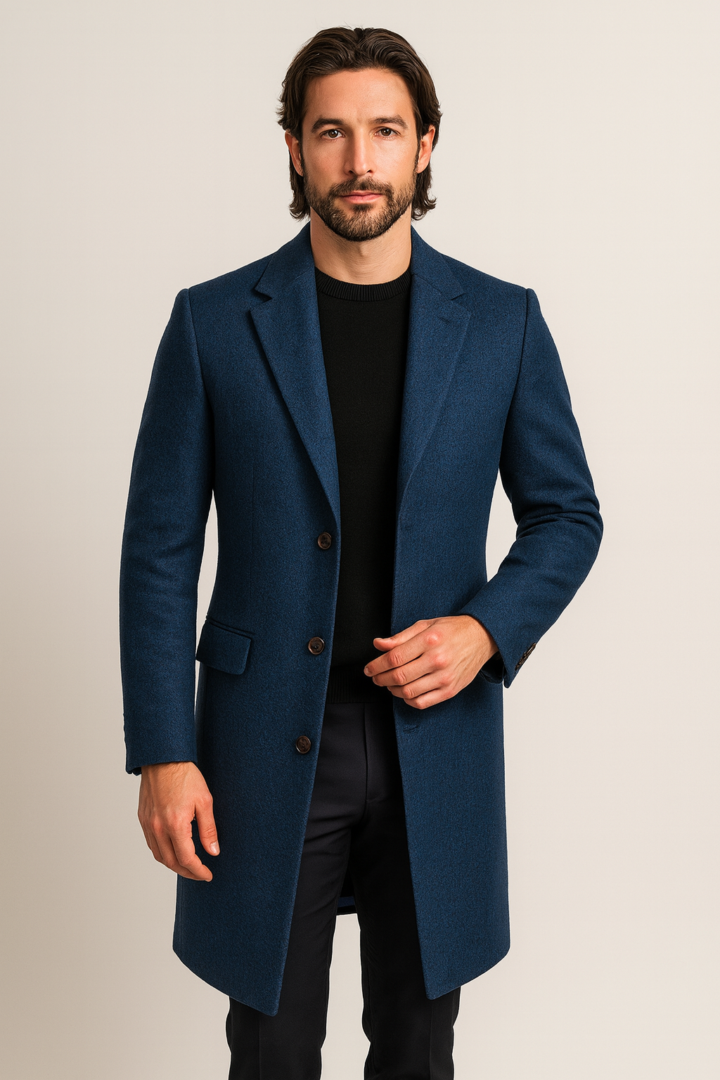 Lorenzo Ladeux | Heren Jas in Japanse Stijl met Collage Details