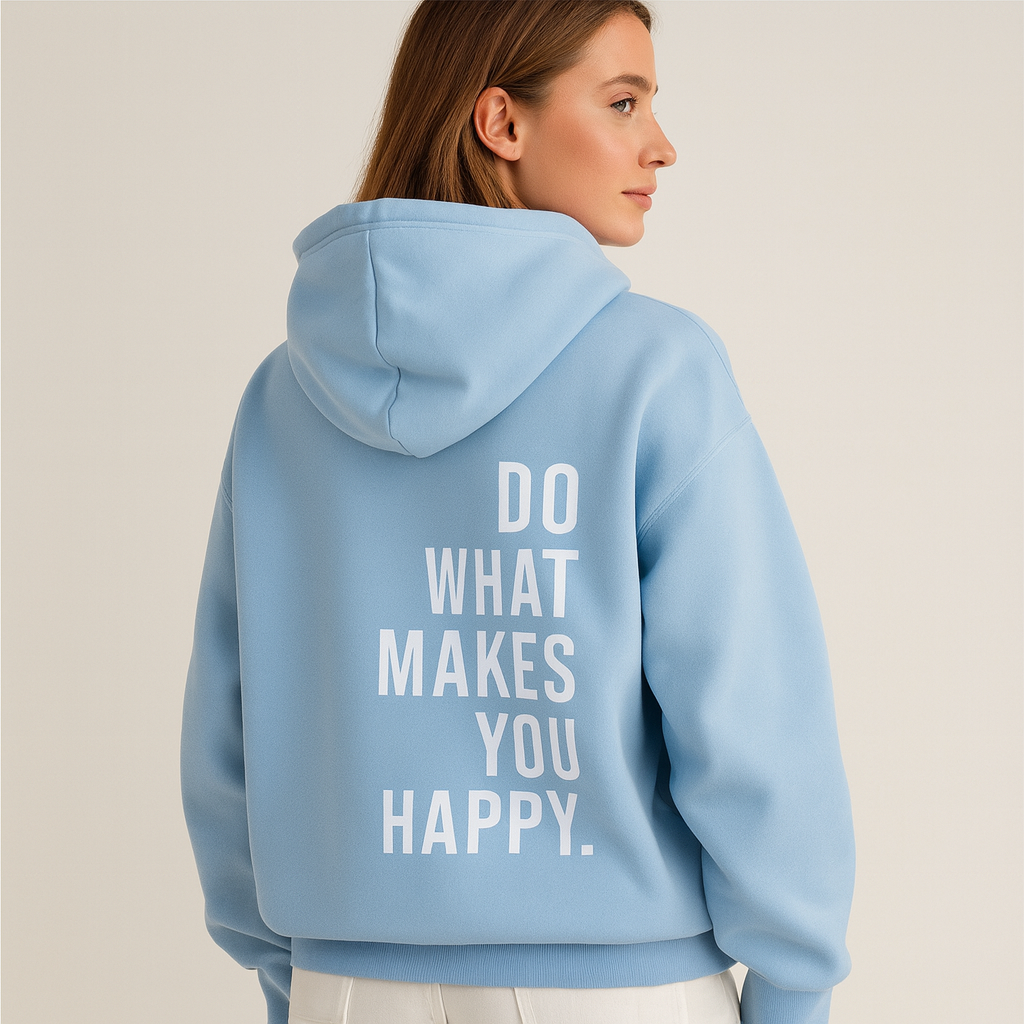 Hoodie “Do What Makes You Happy” | Unisex Hoodie met Quote