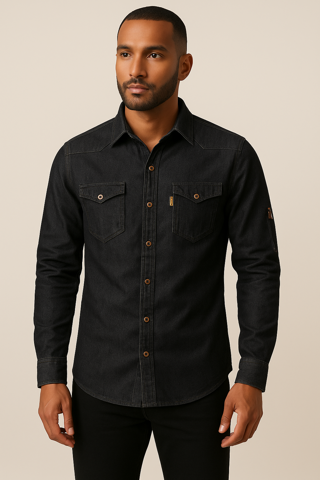 Morelli Lareaux | Stretch Denim Luxe Overhemd voor Heren