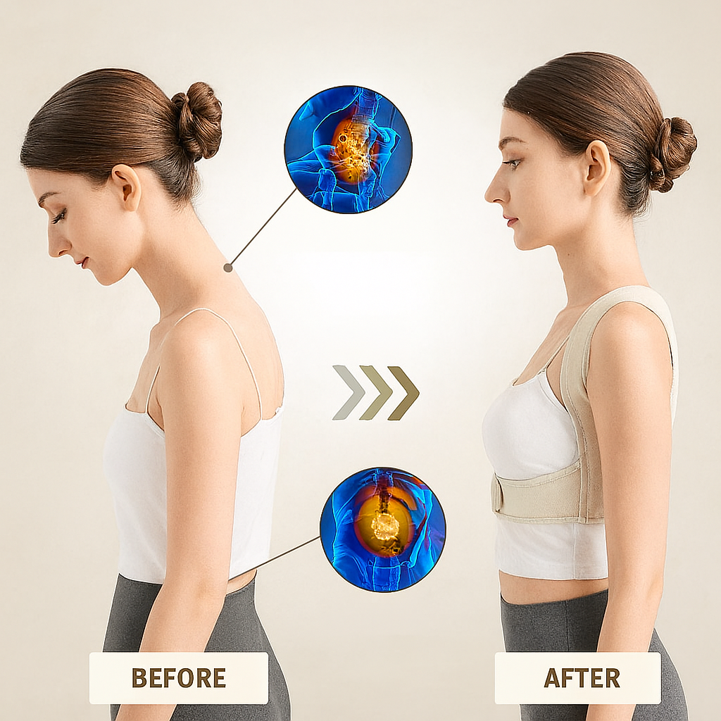 Chiara Houdingscorrector | Discrete Rugbrace voor Betere Houding en Nekverlichting