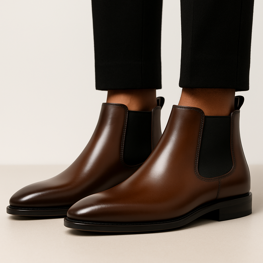 Dario Pontini | Walker Chelsea Boots van Leer