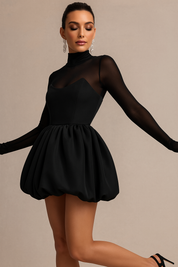 Luxe Mini-Jurk met Pofrok - Glamoureus met Vrouwelijke Flair - Belina