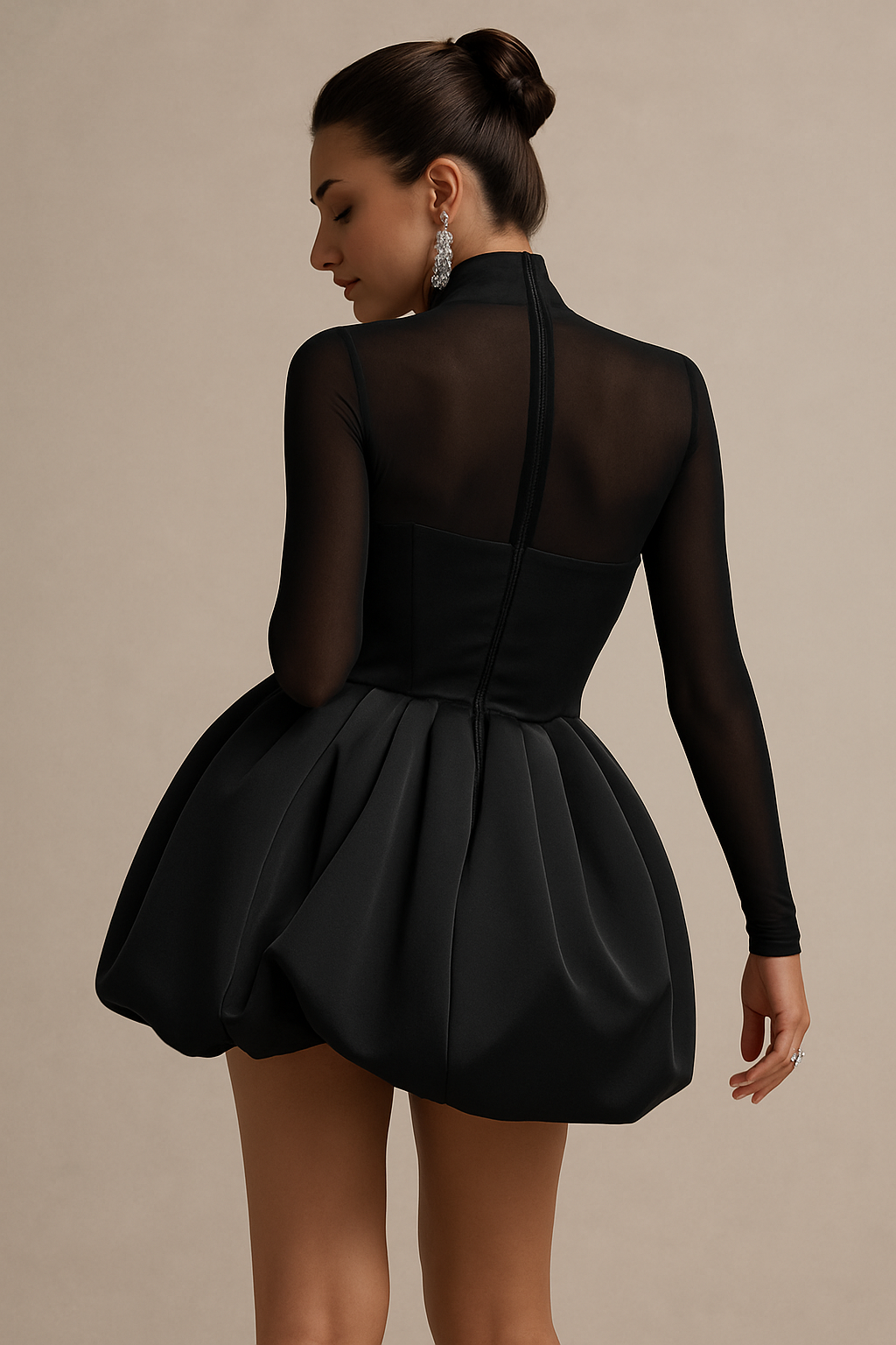 Luxe Mini-Jurk met Pofrok - Glamoureus met Vrouwelijke Flair - Belina