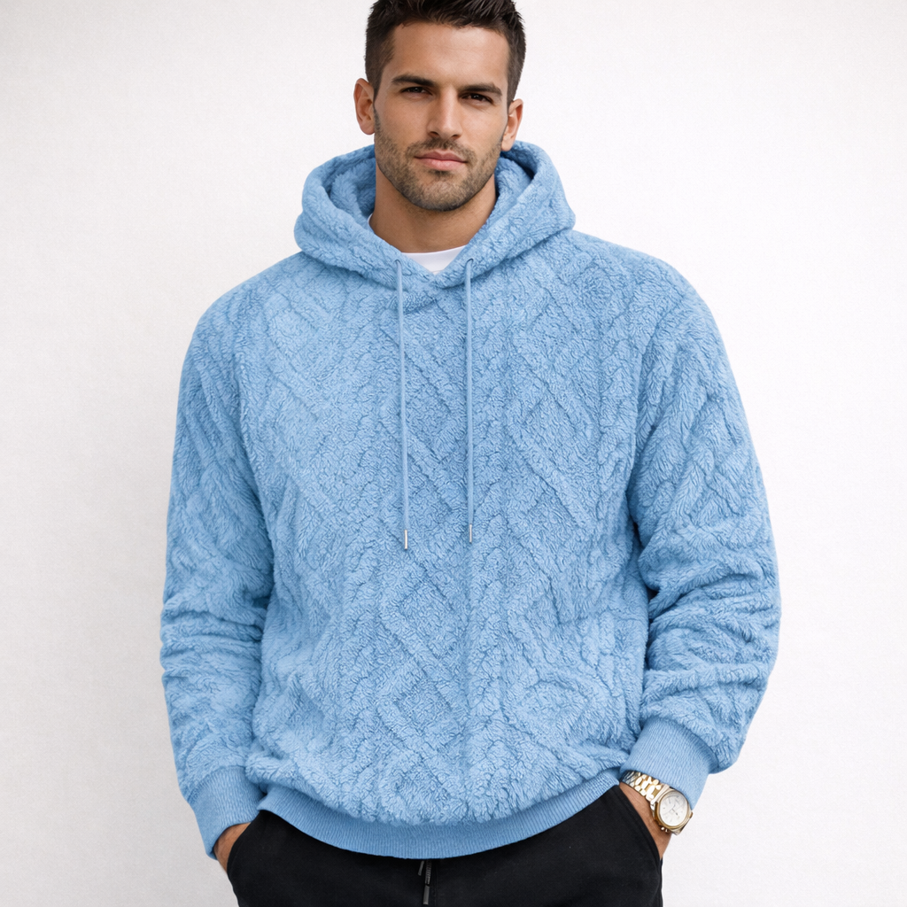Luca Ferraro | Heren Gebreide Fleece Hoodie