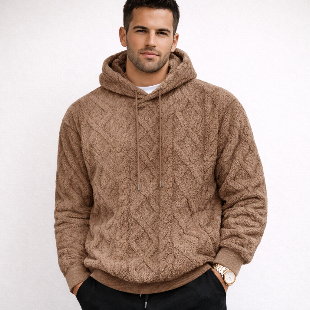 Luca Ferraro | Heren Gebreide Fleece Hoodie