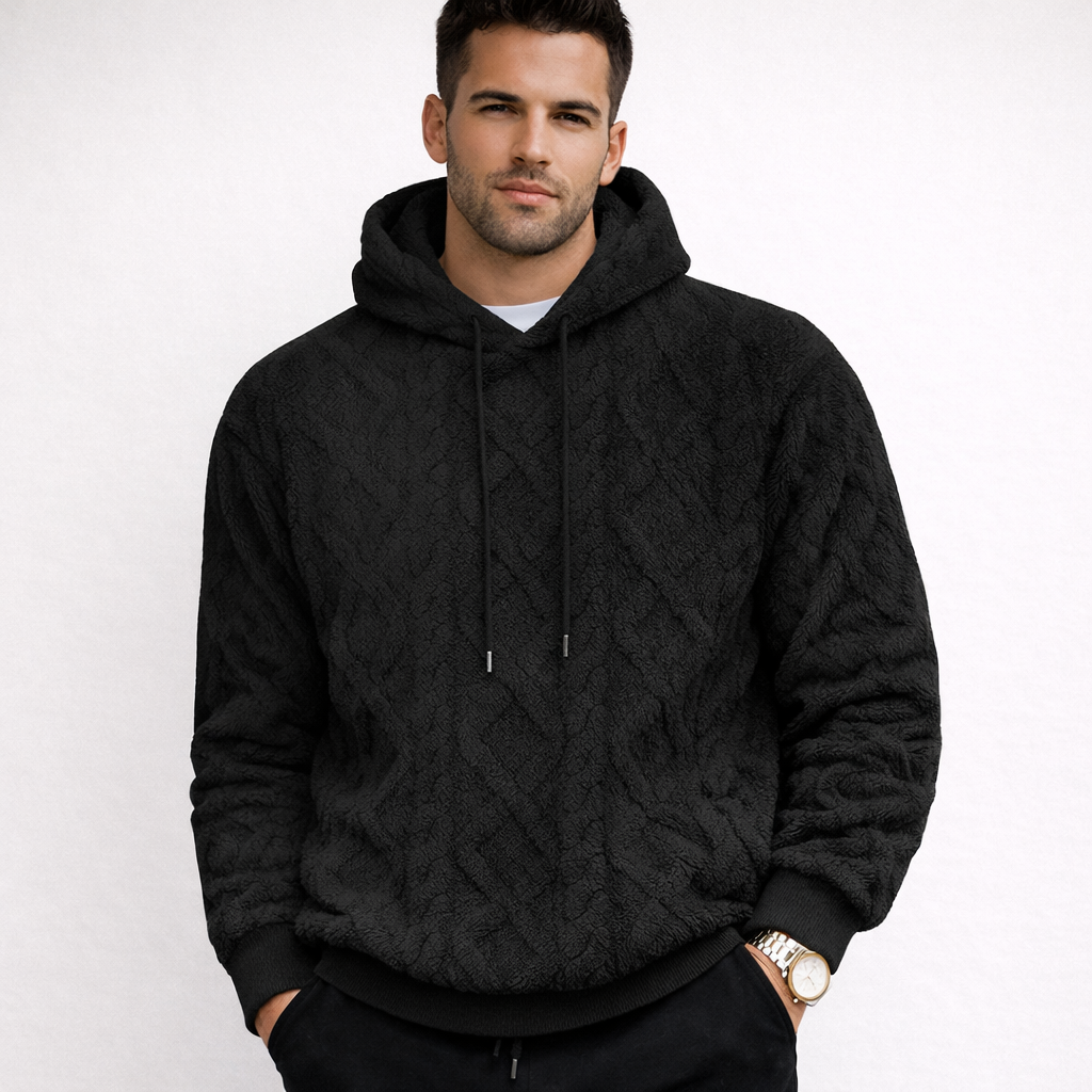 Luca Ferraro | Heren Gebreide Fleece Hoodie