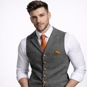 Lorenzo Dubois | Heren Gilet met Subtiel Ruitpatroon