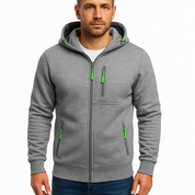 Lorenzo Valenti hoodie | Wollen Heren Hoodie Vest Met Rits