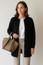 Rosalia Wol-mohair dames vest – zacht relaxed vest met tijdloze elegante snit