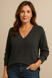 MAE Original | Luxe Kasjmier Dames Pullover met V-hals