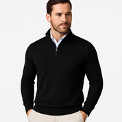 Lorenzo De Santis | Luxe Heren Trui met Ritskraag