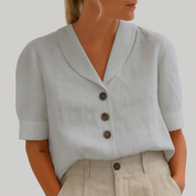 Dames T-shirt Casual Zomer Rechte Snit Lichtgewicht - Wit / Zwart / Grijs - Maelen