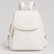 Lucia Leren dames rugzak – stijlvolle anti-diefstal rugtas met luxe reliëfafwerking