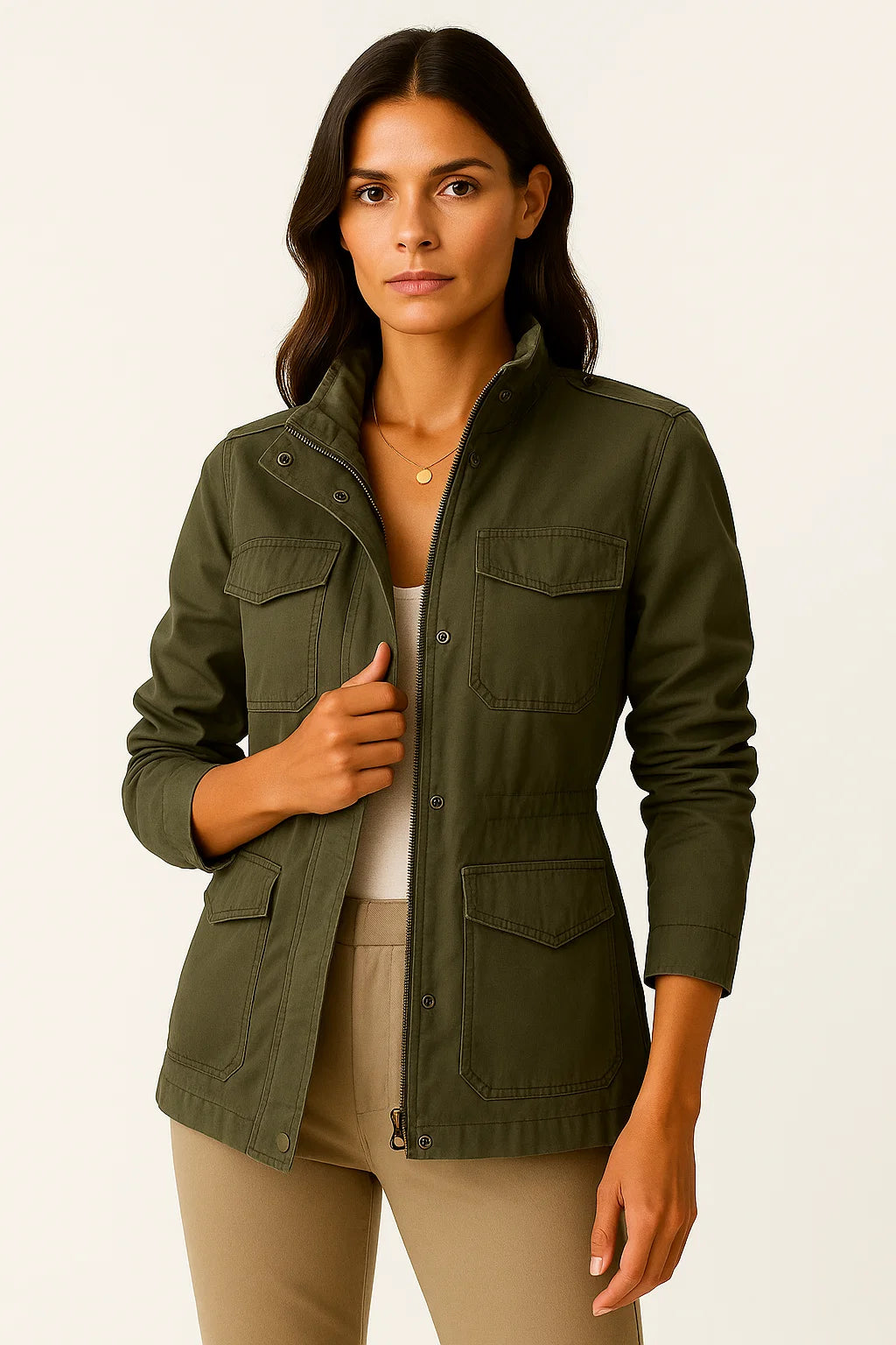 Claudia Lichtgewicht Jas Dames – Stijlvolle Halflange Tussenjas met Comfortabele Pasvorm