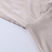 Amalia Jurk | Lange Chiffon & Satijnen Jurk met Pailletten en Elegante V-Hals