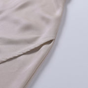 Amalia Jurk | Lange Chiffon & Satijnen Jurk met Pailletten en Elegante V-Hals