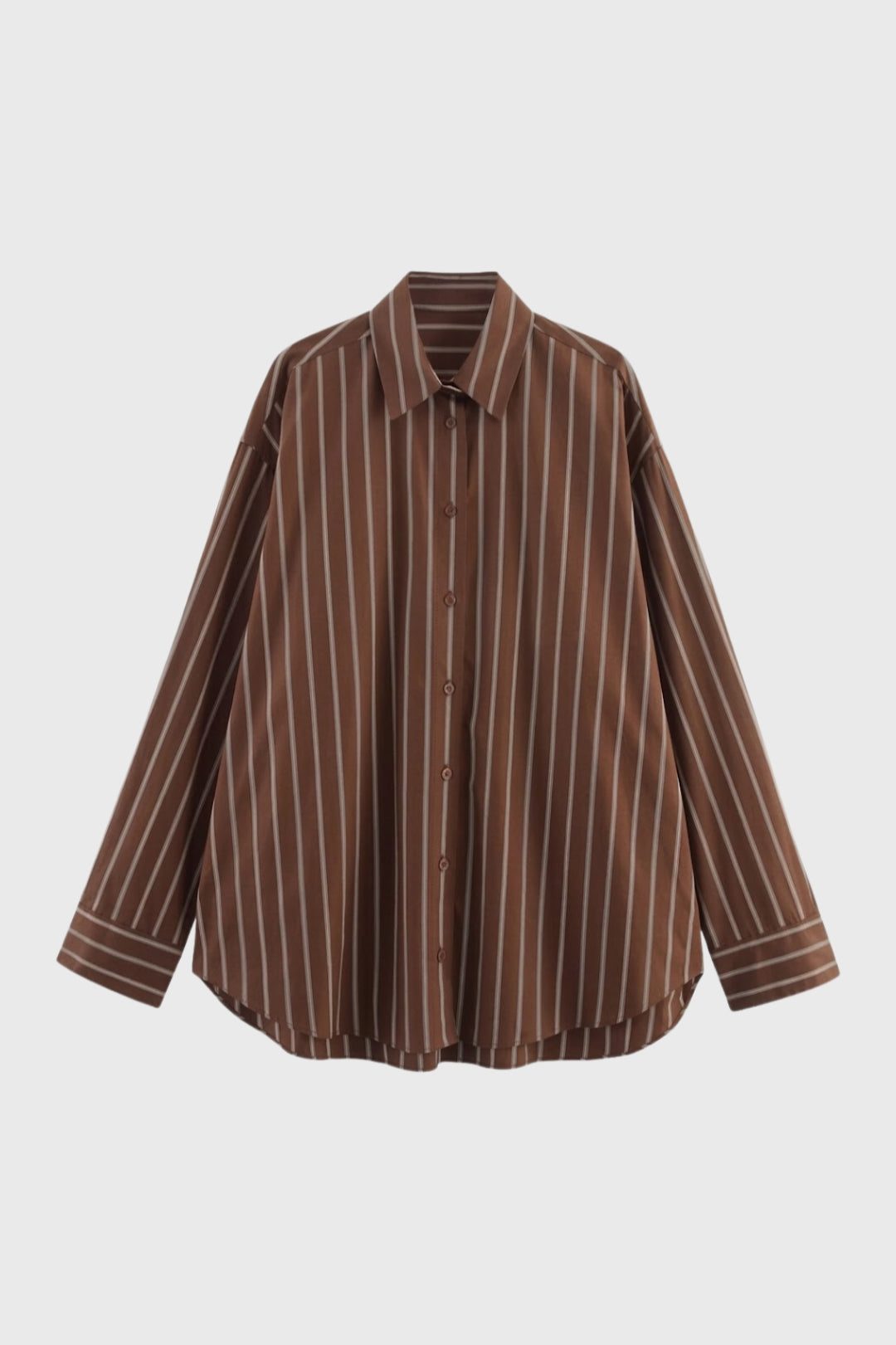 Luchtige Damesblouse met Knoopsluiting en Relaxte Pasvorm - Geel / Bruin / Donkerbruin - Maelen