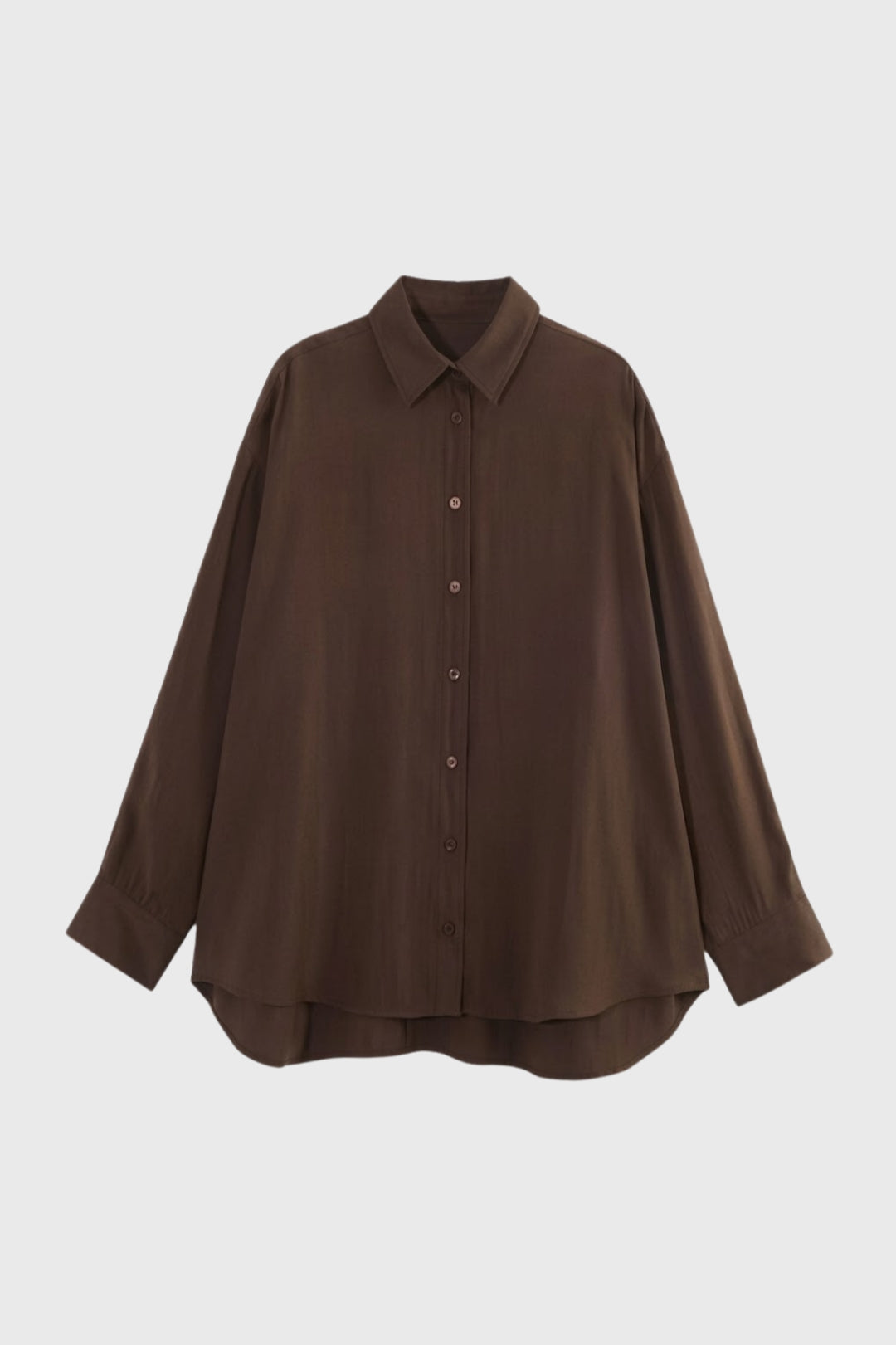 Luchtige Damesblouse met Knoopsluiting en Relaxte Pasvorm - Geel / Bruin / Donkerbruin - Maelen