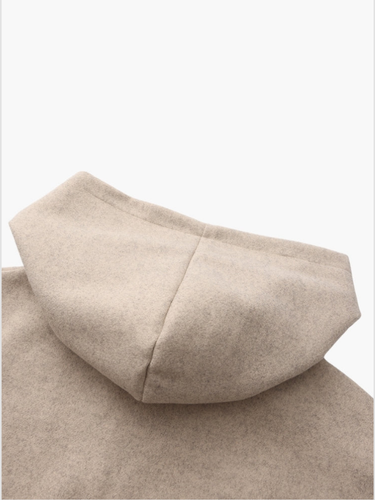 Marta Dames fleece cardigan met capuchon – comfortabele vestjas met rits voor dagelijks gebruik