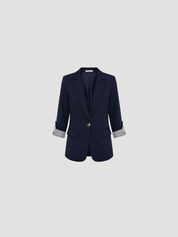 Serena Dames blazer met smalle pasvorm – elegante blazer met één knoopsluiting voor werk en vrije tijd