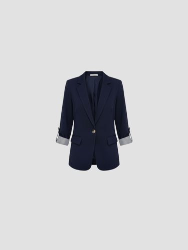 Serena Dames blazer met smalle pasvorm – elegante blazer met één knoopsluiting voor werk en vrije tijd