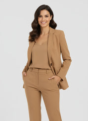 Giulia Dames blazer met één knoopsluiting – elegante getailleerde blazer voor werk en gelegenheid
