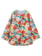 NANCE - Lichtgewicht zomerjas met bloemenprint en Uitlopende mouwen