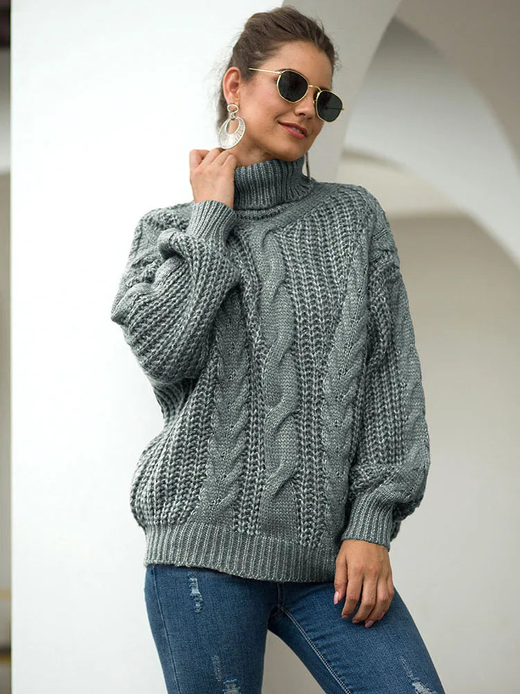 Sofia Coltrui | Dames gebreide trui met hoge hals en tijdloos design