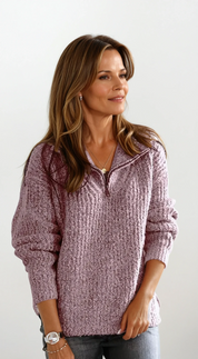 Mae Original | Luxe V-hals Trui met Ritsdetail