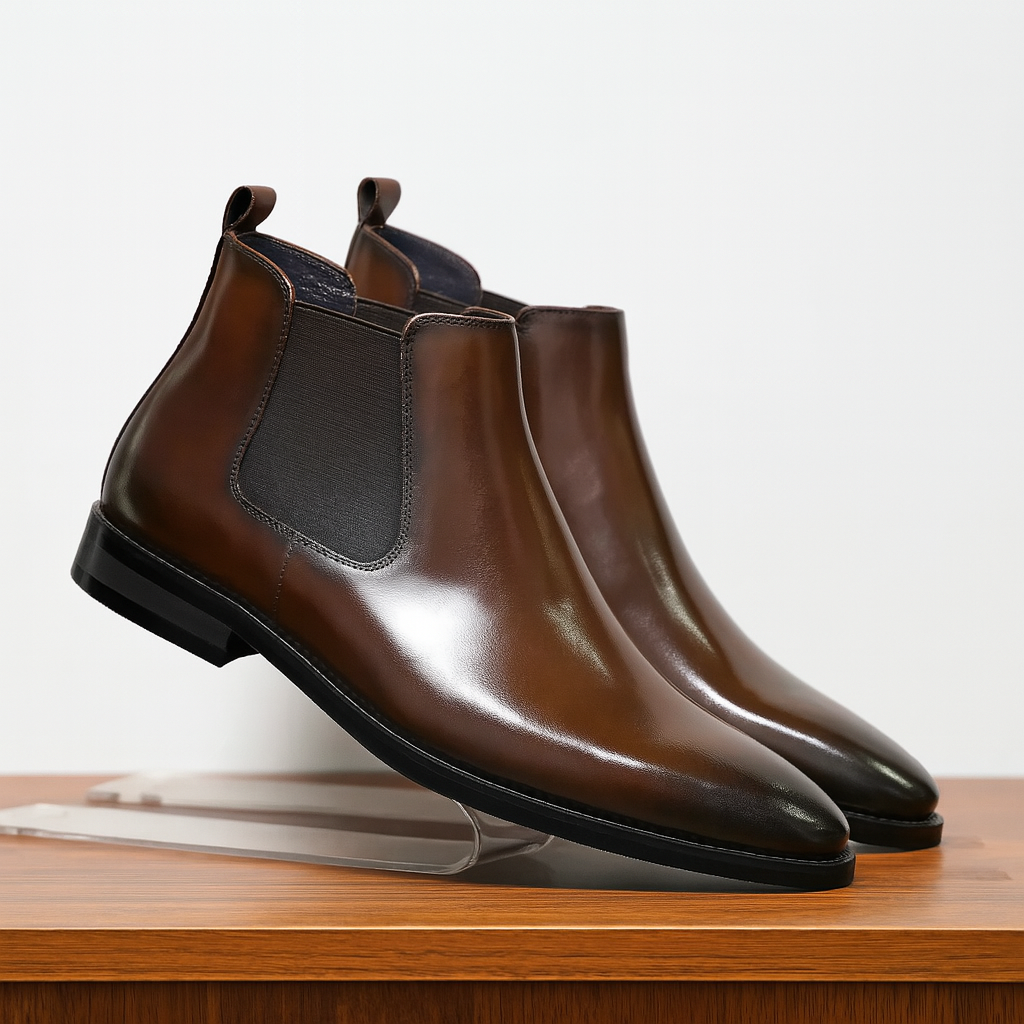 Dario Pontini | Walker Chelsea Boots van Leer
